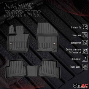 Ford Mustang Floor Mat - Omac - Proline Premium TPE - Black - '15-'21